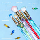Profusion Cosmetics Peanuts Holiday Merry & Bright Brush Set with case featuring colorful brushes for makeup application.