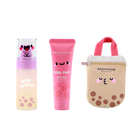 Profusion Cosmetics Let's Get Some Boba bundle set with body spritz, hand lotion, and reusable pouch on a white background.
