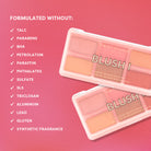 Profusion Cosmetics Blush 6 Shade Face Palette with a variety of colorful blushes in a sleek compact.
