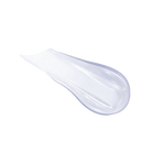 Swatch of Profusion Cosmetics Dewy Glow Plumping Water Gloss showing its glossy, hydrating texture on the skin.