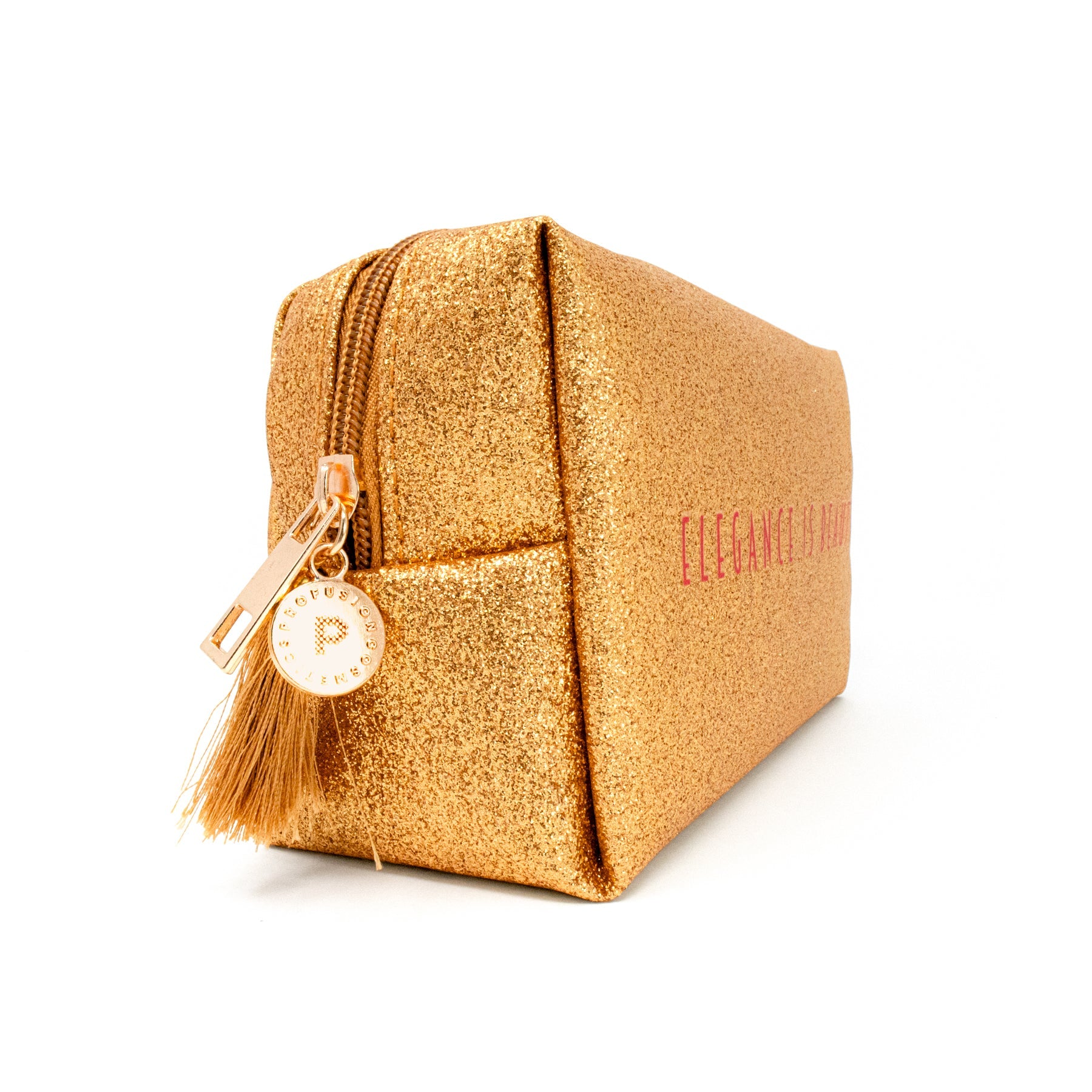 Profusion Cosmetics Elegance is Beauty cosmetic bag featuring a sleek design and spacious interior for makeup essentials.