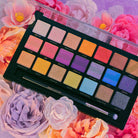 Profusion Cosmetics Enchanted eyeshadow palette with colorful shades and intricate designs for creative eye makeup looks.
