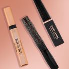 Profusion Cosmetics Lash Out Loud lengthening and curling mascara in black, with a close-up of the mascara brush and tube.