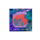 Profusion Cosmetics Lost Sea Shell Shaped Cream Blush in Coral Reef, showcasing the shell design and vibrant coral color.