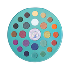 Profusion Cosmetics Metachrome 25-shade eyeshadow palette with vibrant, shimmery colors arranged in rows for bold eye makeup looks.
