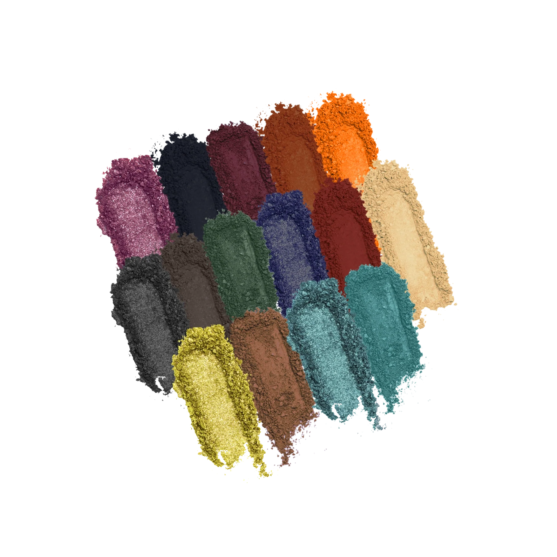Profusion Cosmetics Metachrome 25-shade eyeshadow palette with vibrant, shimmering colors displayed open.