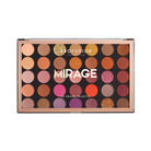 Mirage eyeshadow palette by Profusion Cosmetics featuring a variety of shimmering and matte shades in a sleek compact.