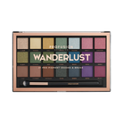 Profusion Cosmetics Wanderlust eyeshadow palette with vibrant and earthy shades for creative makeup looks.