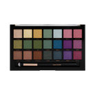Wanderlust by Profusion Cosmetics eyeshadow palette with vibrant and neutral shades in a sleek, compact case.