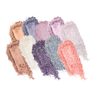 Profusion Cosmetics 10 Shade Eye Palette with swatches showcasing vibrant and neutral eyeshadow colors.