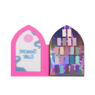 Profusion Cosmetics 21-shade Sea Witch eye palette with vibrant blue, green, and neutral eyeshadows arranged in a rectangular palette.