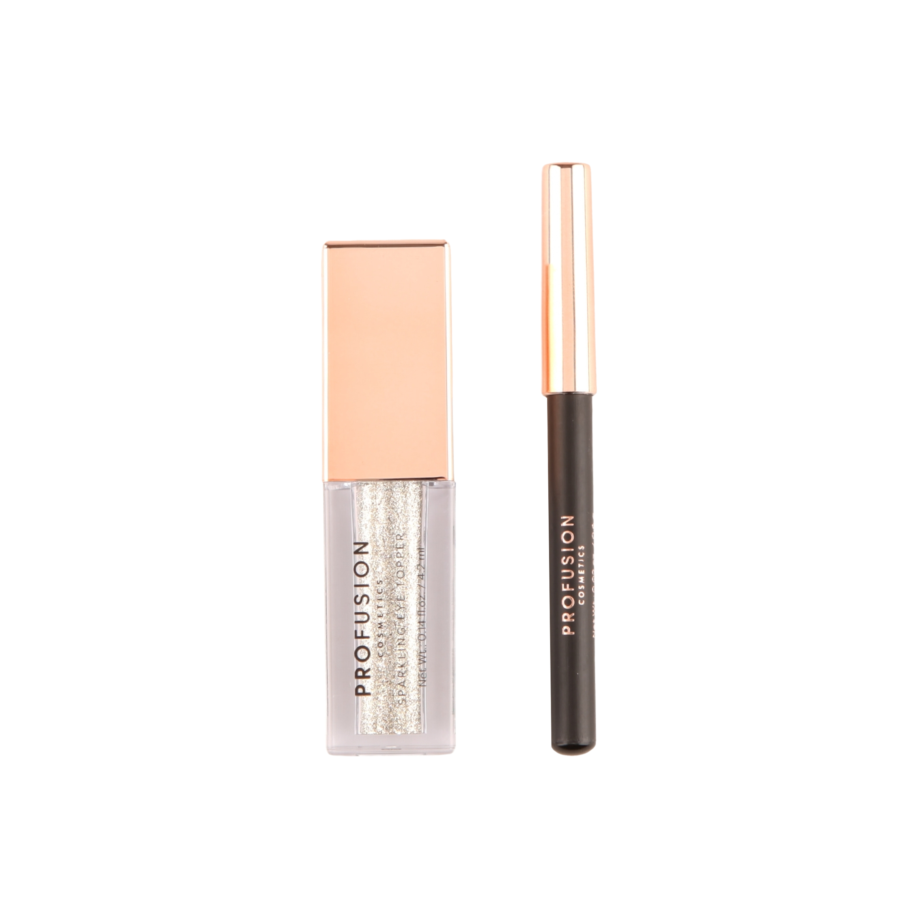 Crimson Eye Shimmer and Eye Liner 2-piece set by Profusion Cosmetics, featuring eye makeup with shimmering eyeshadow and eyeliner