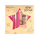 Profusion Cosmetics Crimson Star Struck 4-piece face and eye set with vibrant eye shadows and face products displayed on a neutral background.