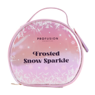 Profusion Cosmetics Frosted Snow Sparkle 19-piece eye makeup box with shimmering eyeshadows and eye products in festive packaging.