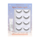 Frosted Snow Sparkle false eye lashes set with four pairs of luxe, sparkly lashes by Profusion Cosmetics.