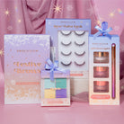 Frosted Snow Sparkle false eye lashes set with four pairs of luxe lashes by Profusion Cosmetics, featuring a sparkling, frosted design.