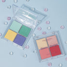 Profusion Cosmetics Frosted Snow Sparkle Icicle eyeshadow applied on eyelid with shimmering icy finish and subtle sparkle details.
