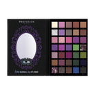 Profusion Cosmetics Moonlight Magic 35 Shade Eye Palette with a variety of colorful eyeshadow pans displayed open.