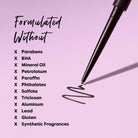 Profusion Cosmetics Seamless Strokes Precision Gel Eyeliner in Dark Roast, close-up of the dark brown gel eyeliner pencil for eye makeup.