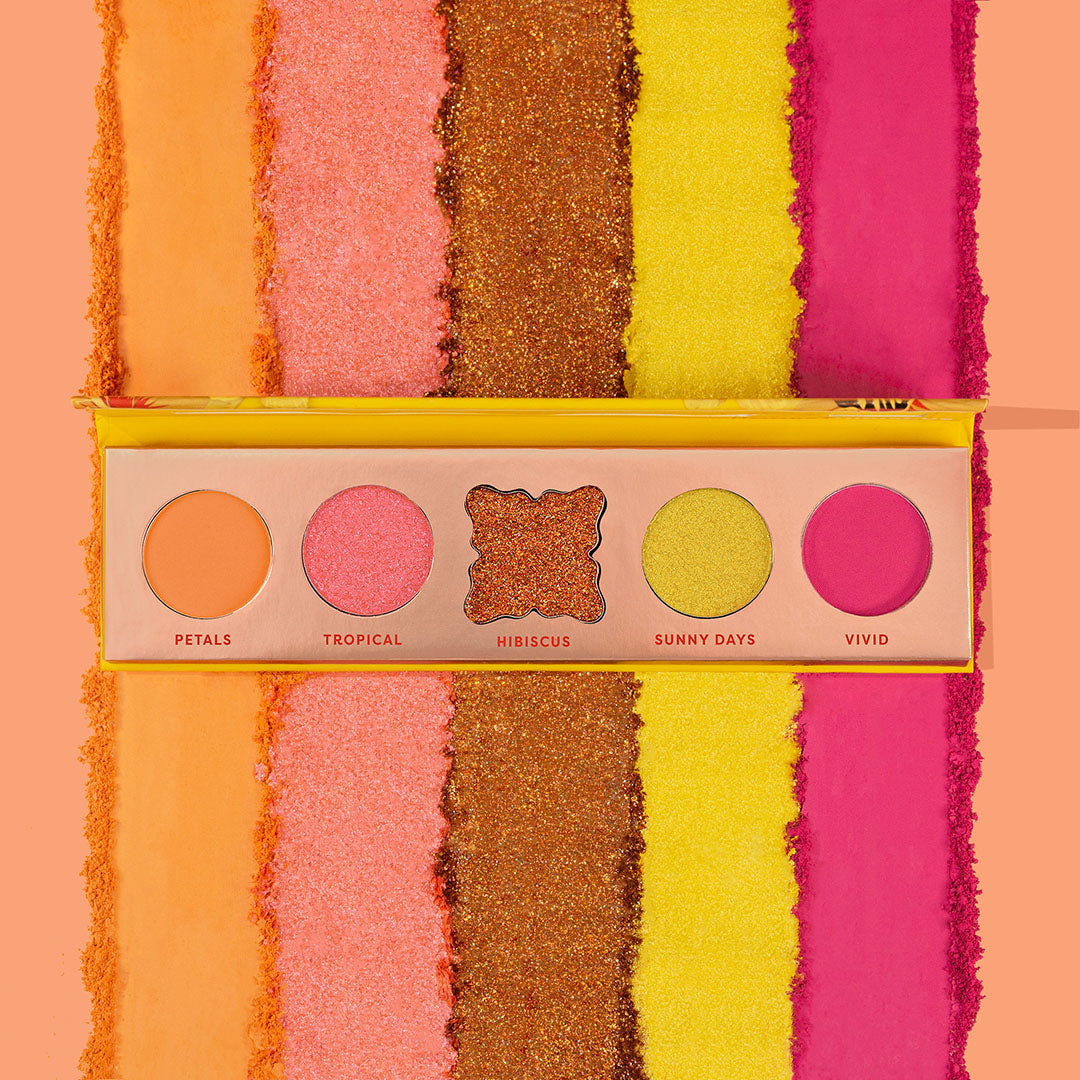 Profusion Cosmetics Blooming Hues 5-shade eye palette with romantic rose tones for versatile eye makeup looks.