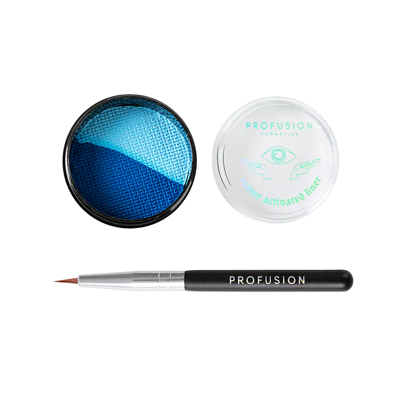 Profusion Cosmetics Haunting Rituals Water-Activated Eyeliner Duo with blood-red and dark shades for dramatic eye looks.