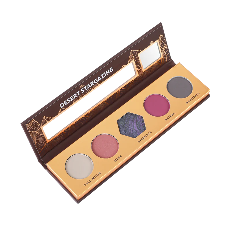 Profusion Cosmetics Blooming Beauty 5 Shade Eyeshadow Palette with vibrant natural tones and floral-inspired packaging.