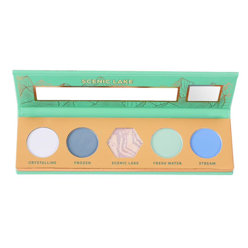Profusion Cosmetics Blooming Beauty 5-shade eye palette with vibrant and neutral eyeshadow colors in a sleek compact.