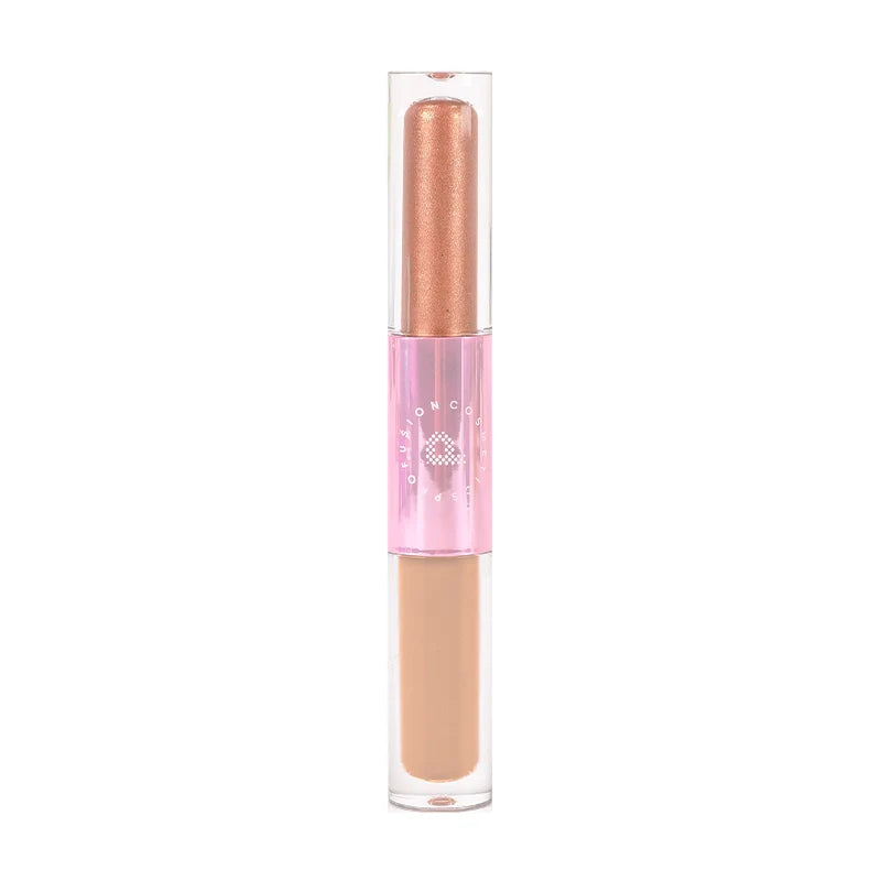 Profusion Cosmetics I 🖤 Boba Sweet Swirl Eyeshadow Duo with caramel and shimmering shades for eye makeup.