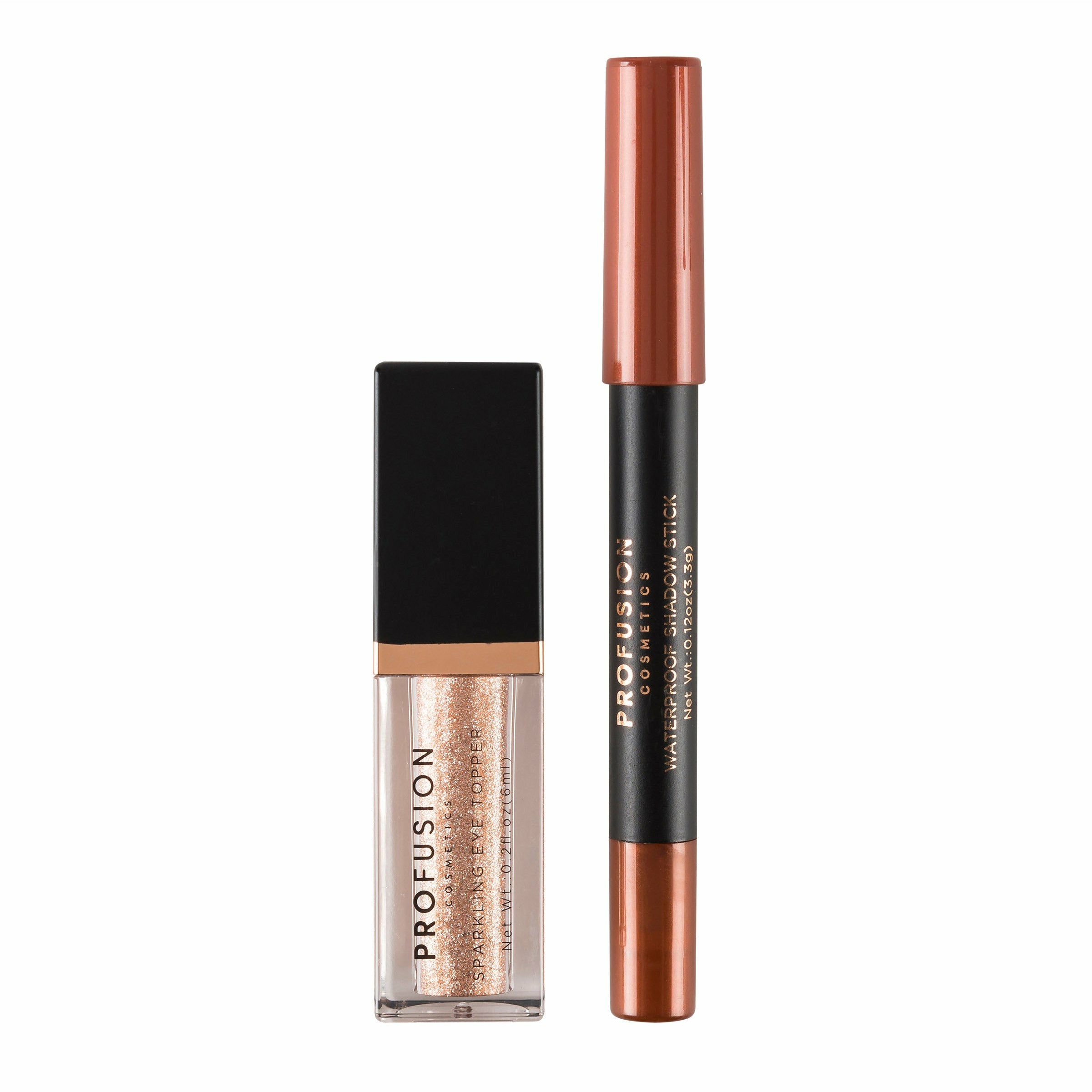 Profusion Cosmetics Eye Sparkler Duo Set with shimmering eyeshadows in sparkling shades, perfect for eye makeup looks.