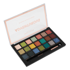 Profusion Cosmetics 21-shade eyeshadow palette named Adventurous with vibrant and neutral colors in a sleek compact.