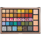 Profusion Cosmetics 42-shade eyeshadow palette with a variety of colorful and neutral eyeshadows arranged in a sleek palette.