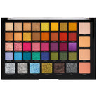 Profusion Cosmetics 42-shade eyeshadow palette with a variety of colorful and neutral eyeshadow shades for creative eye looks.