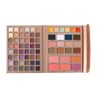 Profusion Cosmetics Artistry Attire 72-piece eyeshadow palette with various shades and finishes in a professional beauty portfolio.