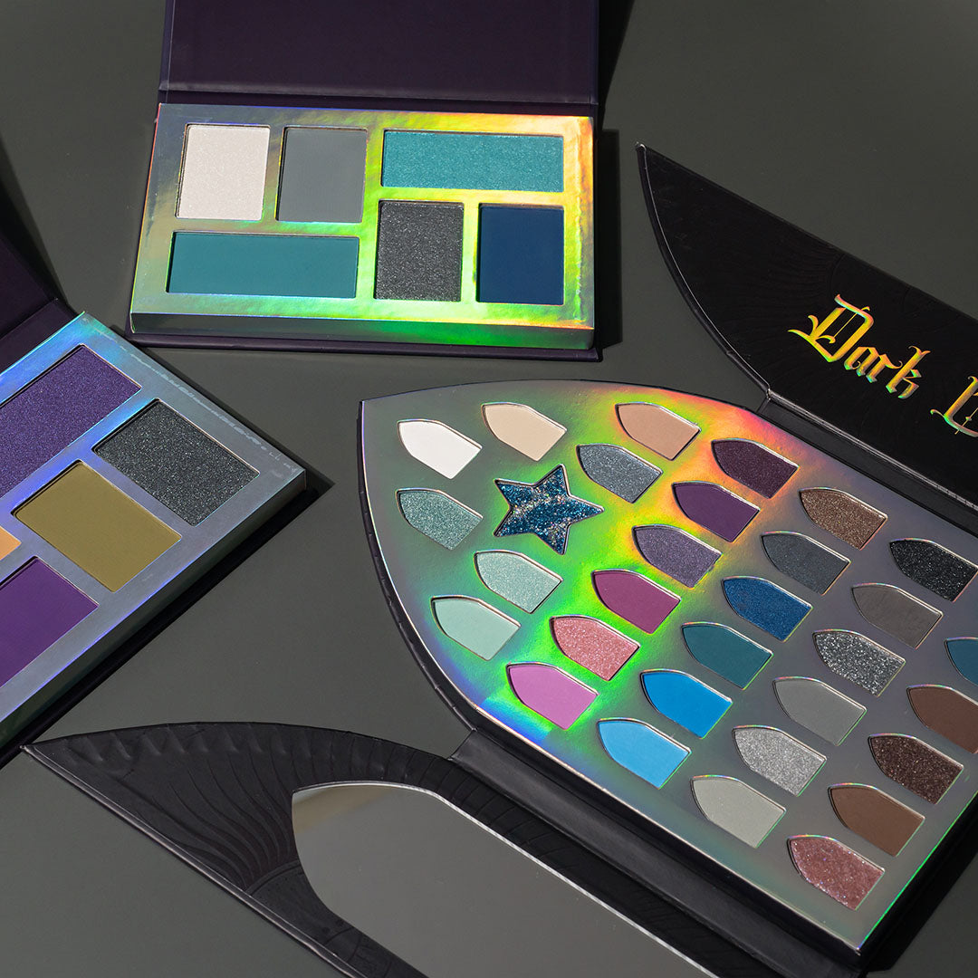 Profusion Cosmetics Enchanted Forest Nightshade eyeshadow palette with earthy and vibrant shades for creative eye looks.