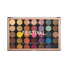 Profusion Cosmetics Festival 35-Shade Eyeshadow Palette with vibrant and neutral color shades for creative eye looks.