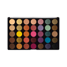 Profusion Cosmetics Festival 35-Shade Eyeshadow Palette with vibrant colorful eyeshadow shades arranged in a sleek palette.