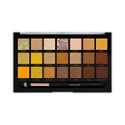 Profusion Cosmetics Gold Rush eyeshadow palette with shimmering gold and neutral tones, open to showcase eye makeup design.