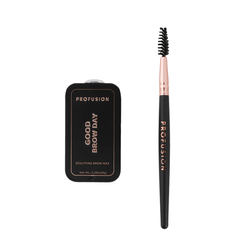 Profusion Cosmetics Good Brow Day Sculpting Brow Wax for eyes, featuring a compact container with brow shaping wax.