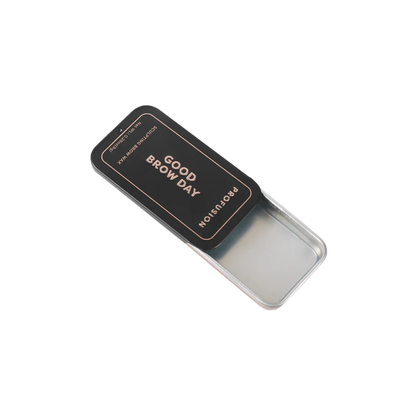 Profusion Cosmetics Good Brow Day Sculpting Brow Wax for eyes, showing the product container and application brush.