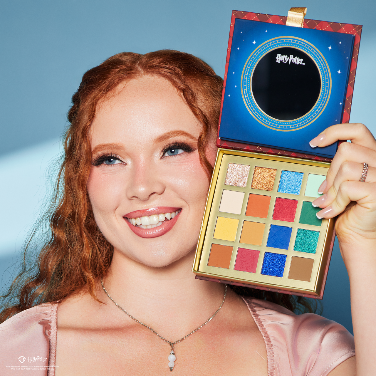 Harry Potter Hogwarts 16 Shade Eyeshadow Palette by Profusion Cosmetics featuring magical themed eye makeup shades.