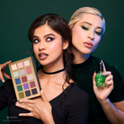 Profusion Cosmetics HP Dark Arts 15-shade eyeshadow palette with dark, smoky shades and vibrant hues for bold eye looks.