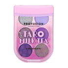 Profusion Cosmetics I 🖤 Boba Milk Tea Eyeshadow Palette with warm-toned shades and cute boba tea-inspired design.