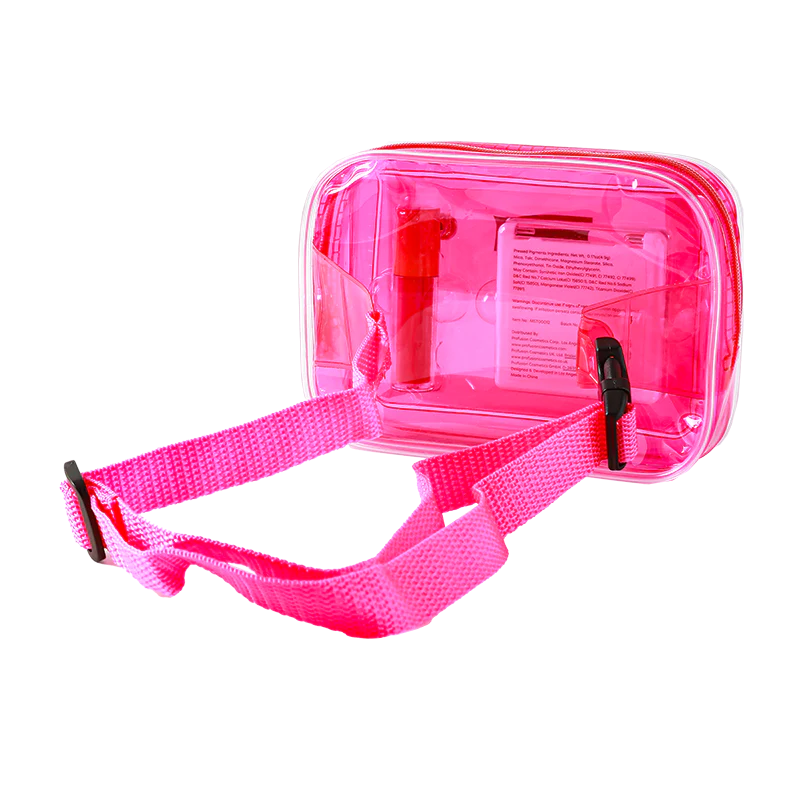 Profusion Cosmetics It's a Vibe festival-ready 3-piece eye bag and cosmetic set with vibrant eye makeup products and accessories.