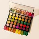 Profusion Cosmetics Marigold eyeshadow palette with warm orange and gold tones, displayed open showcasing vibrant eye makeup.