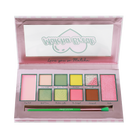 Profusion Cosmetics Matcha Break 10 Shade Eyeshadow Palette with brush, featuring green and neutral tones for versatile eye looks.