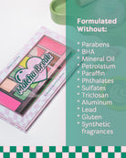 Profusion Cosmetics Matcha Break 10 Shade Eyeshadow Palette with brush, featuring vibrant green and neutral eye makeup shades.