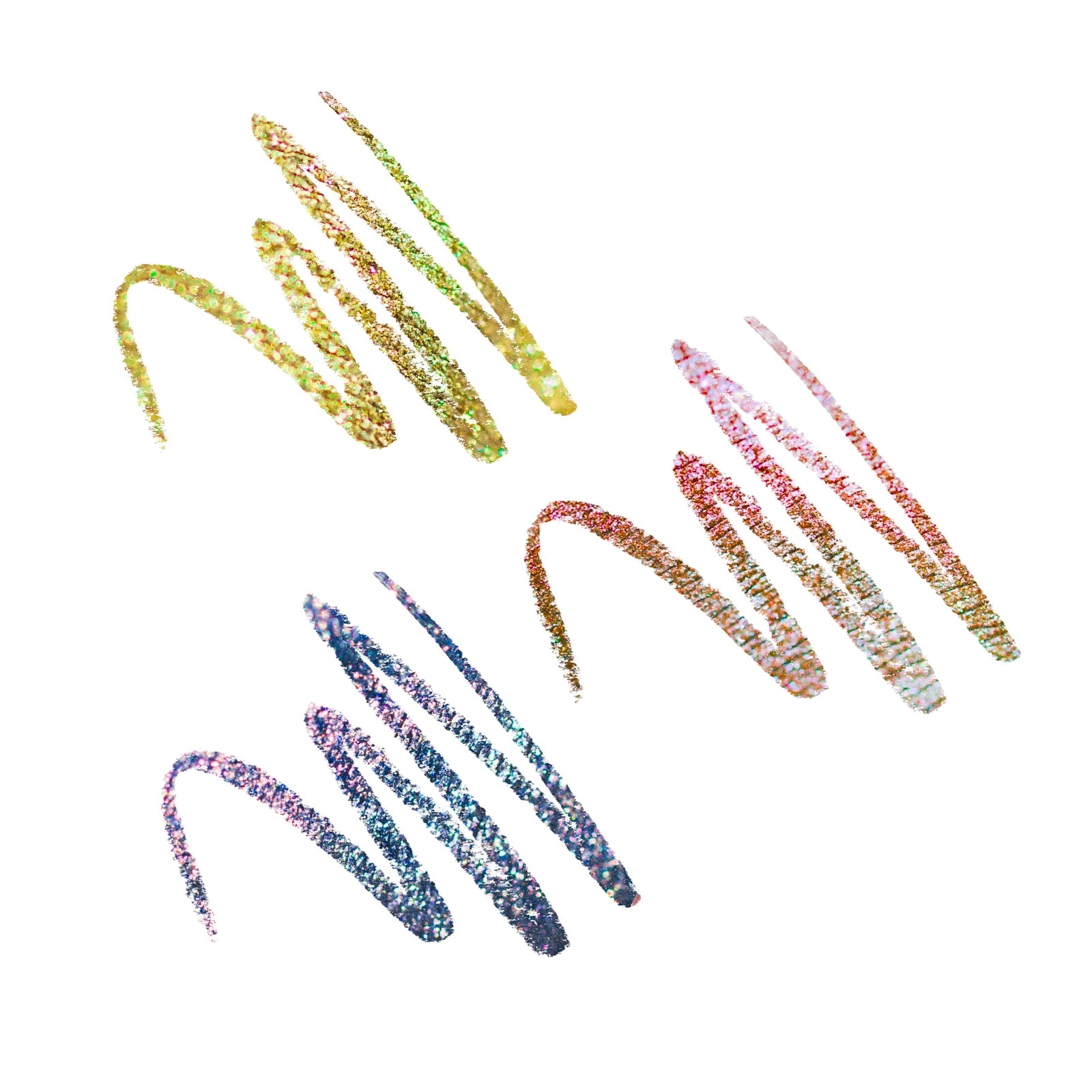 Profusion Cosmetics Metachrome Technoliners 3-piece duo-chrome eye liner set with vibrant, shimmering shades on a white background.
