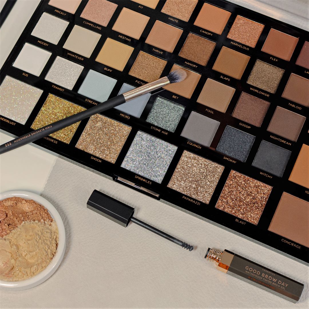 Profusion Cosmetics Moonstone eyeshadow palette with shimmering, natural-toned shades for eye makeup looks.