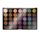 Profusion Cosmetics Paradise eyeshadow palette with colorful shades and eye makeup application on model's eyes.
