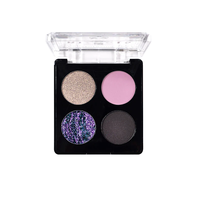 Profusion Cosmetics Rituals 4-piece eye look kit featuring eyeshadows, eyeliner, and brushes for versatile eye makeup.